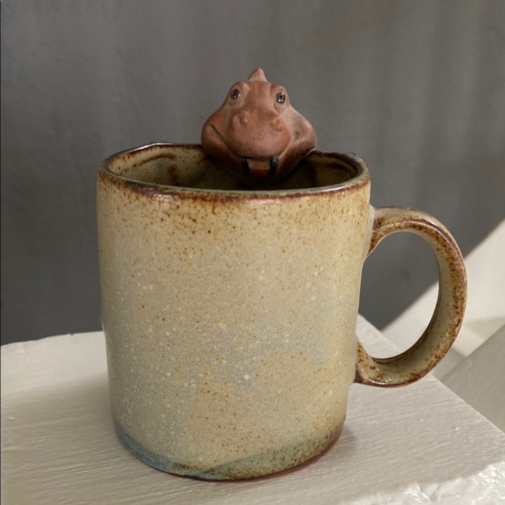 Vintage Stoneware Japan Sea Creature Lizard 3D Mug Coffee Cup - Picture 3 of 9